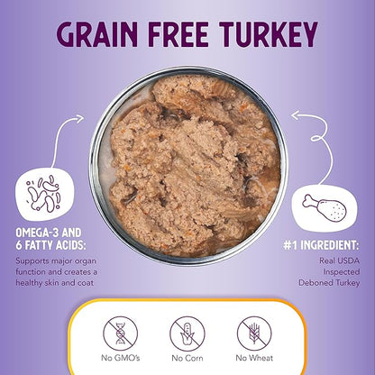Health Extension Wet Dog Food, Gluten and Grain-Free, Healthy Natural Food Canned for Puppies, Turkey Recipe (12.5 Oz / 374 g) (Pack of 12)