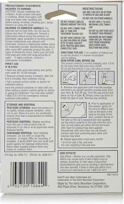 Hartz UltraGuard Plus Drops for Cats, Over 5-Pound