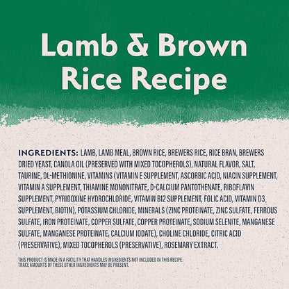 Natural Balance Limited Ingredient Adult Dry Dog Food with Healthy Grains, Lamb & Brown Rice Recipe, 4 Pound (Pack of 1)