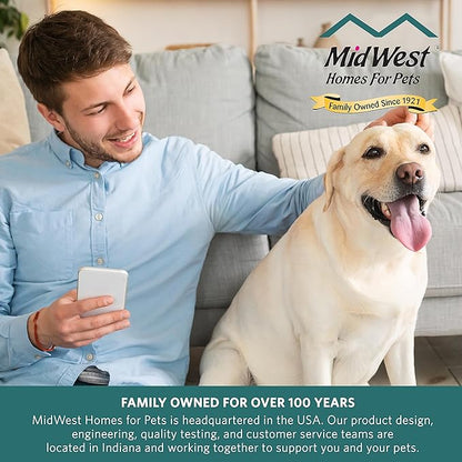 MidWest Homes for Pets Double Door Dog Crate Kit Includes One Two-Door Crate, Matching Gray Bed & Gray Crate Cover, 42-Inch Kit Ideal for Large Dog Breeds