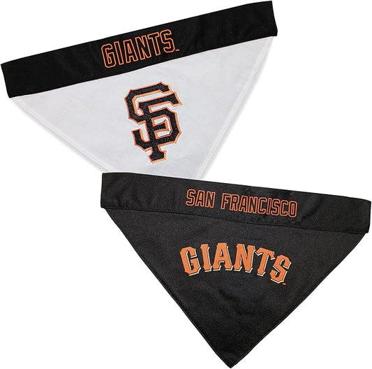 Pets First SFG-3217-S-M MLB San Francisco Giants Reversible Pet Bandana, Small/Medium, MLB Team Color
