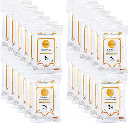 Wipes, 100% Natural Plant-Based Hypoallergenic Pet Grooming Wipes