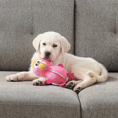 Outward Hound Xtreme Seamz Flamingo Squeaky Durable Dog Toy