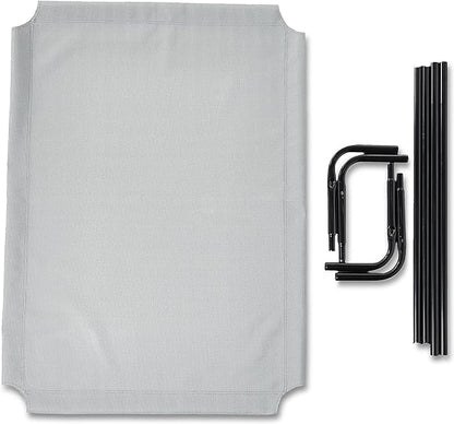 Amazon Basics Cooling Elevated Dog Bed with Metal Frame, Large, 51 x 31 x 8 Inch, Grey
