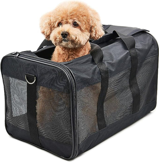HITCH ScratchMe Pet Travel Carrier Soft Sided Portable Bag for Cats, Small Dogs, Kittens or Puppies, Collapsible, Durable, Airline Approved, Carry Your Pet with You Safely and Comfortably (L)