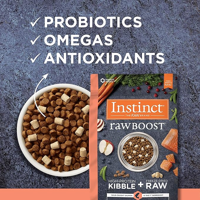 Instinct Raw Boost Grain Free Recipe with Real Salmon Natural Dry Dog Food by Nature's Variety, 19 lb. Bag