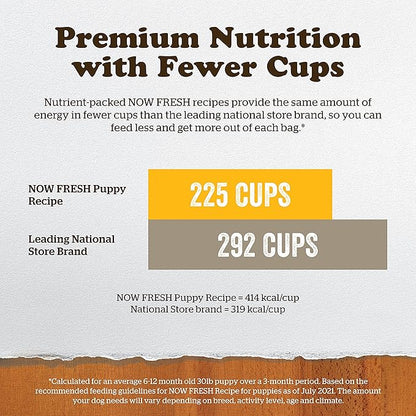 Now Fresh Grain Free Puppy Food, 3.5 lb - Dry Dog Food Recipe for Puppies - Real Meat and Fish for Protein - Healthy Diet for Small, Medium and Large Breed Dogs