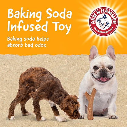 Arm & Hammer for Pets Barkies Tree Bark Compressed Wood Collection, 7 Inch Chicken Flavored Wood Blend Chew Toy for Dogs | Faux Stick, Splinter-Free, Safer & Durable Alternative to Chewing Sticks