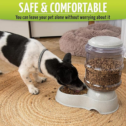 Zone Tech Self-Dispensing Pet Feeder - Premium Quality Durable Self-Dispensing Gravity 1 Gallon Pet Feeder Food Bowl- Automatic Pet Feeder, Cat Feeder, Dog Feeder