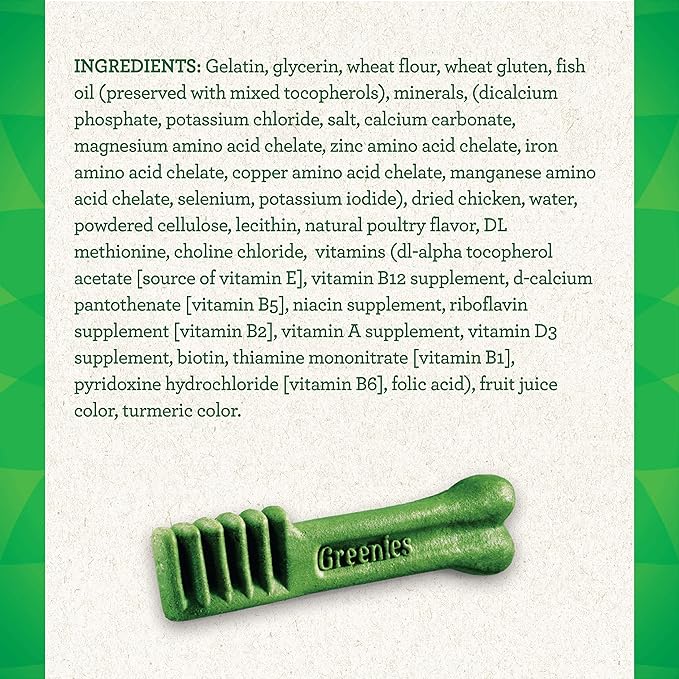 Greenies Puppy 6+ Months Petite Natural Dental Care Dog Treats, 12 oz. Pack (20 Treats)
