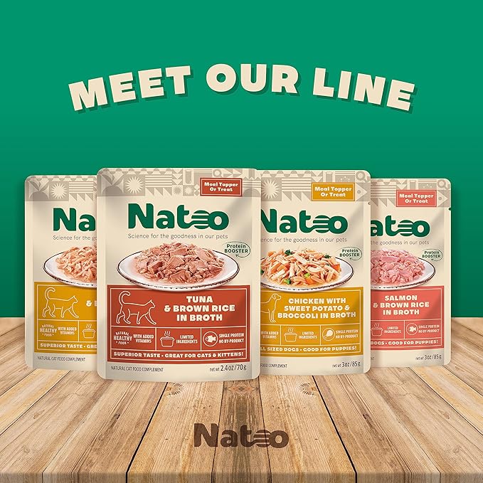 NATOO Dog Food Topper for Picky Eaters & Dog Treat (Salmon & Brown Rice), Dog Toppers for Dry Food, Wet Meal Toppers for Dogs & Puppies, Limited Ingredient Dog Food, 3 oz (Case of 20)