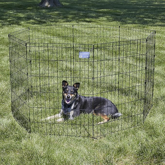 MidWest Homes for Pets Foldable Metal Dog Exercise Pen / Pet Playpen, 24'W x 36'H