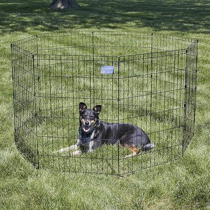 MidWest Homes for Pets Foldable Metal Dog Exercise Pen / Pet Playpen, 24'W x 36'H