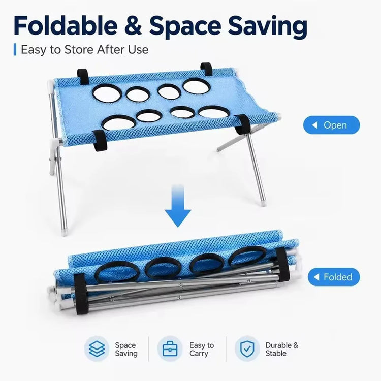 Foldable Pet Bathing Drying Hammock Stand for Dog Cat Nail Clipping, Portable Breathable Mesh Grooming Care Tool