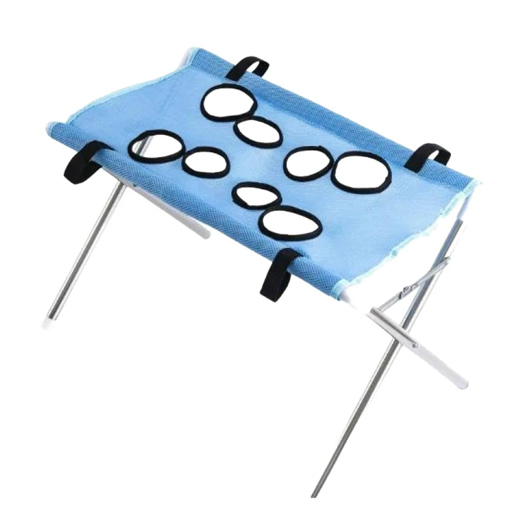 Foldable Pet Bathing Drying Hammock Stand for Dog Cat Nail Clipping, Portable Breathable Mesh Grooming Care Tool
